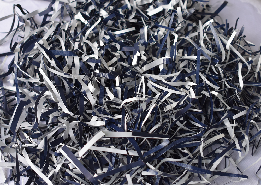 Dark Blue Shredded Paper