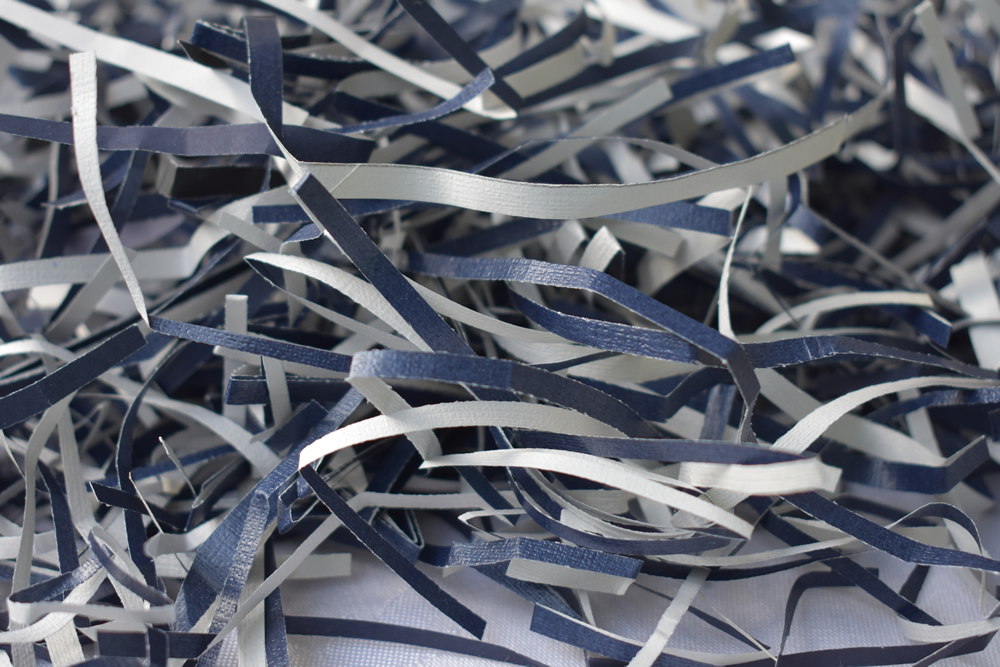 Dark Blue Shredded Paper