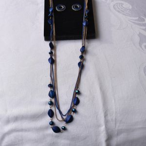 Blue Five Piece Jewelry Set