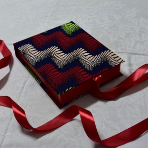 A5 Ankara Kitenge Gift Box - Red