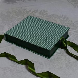Checked A5 Ankara Kitenge Gift Box - Green